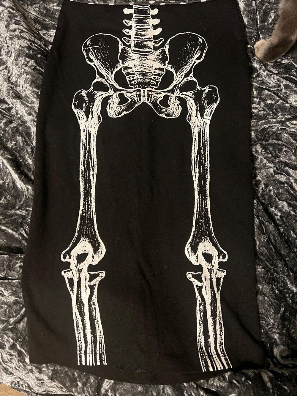 Iron Fist Skeleton Pencil Skirt Size S